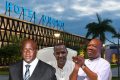 Maixent Accrombessi (SCI Future Management), Seydou Kane (Escome BTP) et Ali Bongo (donneur d’ordre) : les trois artisans de la subtilisation de l’hôtel Onomo à l’État gabonais. © Montag Gabonreview