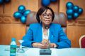 La présidente du Sénat, Paulette Missambo, ouvrant, le 24 novembre, les discussions autour des cancers masculins dont les hommes peinent souvent à parler et à se proposer au dépistage. © Sénat-Gabon