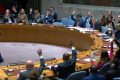 Moment du vote à main levée au Conseil de sécurité de l'ONU, le 21 décembre 2023, à New York. © D.R.