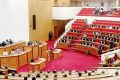 Le président de l’Assemblée nationale de la Transition, François Ndongou, faisant le bilan des travaux, le 29 décembre 2023. © Gabonreview