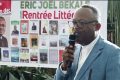 Eric Joël Békalé lors de sa rentrée littéraire, le 7 décembre 2023, à Libreville. © Gabonreview