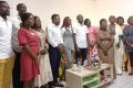 Les panelistes et les quelques participants à la fin de la 3e édition du café psy, le 8 décembre 2023. © Gabonreview
