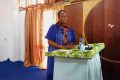 Le Dr Sandrine Itou-Y-Maganga prononçant son discours. © Gabonreview