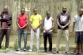 Les 6 agents de Forces de police nationale arrêtés par la PJ. © Gabonreview (Capture d’écran)
