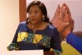 Huguette Nyana Ekoume ép. Awori Onanga cloturant les travaux, le 28 mars 2024. © GabonReview