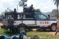 Un véhicule de patrouille de l’OCRB devant l’école nationale de la police à Bangui. © CNC/Anselme Mbata