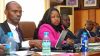 La ministre de l’Éducation nationale, Camelia Ntoutoume-Leclercq, présidant la réunion avec les DAP et les chefs de circonscriptions de l'intérieur du pays, le 22 avril 2024. © Min. Éducation nationale