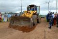 Régis Onanga Ndiaye lançant les travaux des voiries secondaires à Port-Gentil. © GabonReview