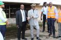 Le général Flavien Nzengui Nzoundou et le ministre Ludovic Megne visitant les travaux effectués sur le site du Boulvard triomphal, le 2 avril 2024. © Min. Travaux publics