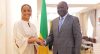 La nouvelle représentante de l’Unicef Gabon, le Dr Marie-Reine Chirezi Fabry reçu par le ministre des Affaires étrangères, Michel Régis Onanga Ndiaye, le 24 avril 2023. © D.R.
