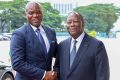 Les présidents Brice Clotaire Oligui Nguema et Alassane Ouattara, le 11 avril 2024 à Abidjan. © Présidence RCI