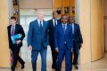 Mays Mouissi, Bruno Le Maire et leurs collaborateurs, le 28 mai 2024 à Paris. © D.R.