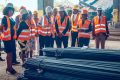 La ministre du Commerce, Marie Paulette Parfaite Amouyeme Ollame-Divassa, visitant une entreprise de Nkok. © D.R.
