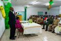 Le directeur général du Centre hospitalier régional de Bendjé, le Dr Jonas Mboumba, à la notabilité et autorités locales. © GabonReview