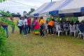 Les agents du conseil départemental de Bendjé (CDB), à Port-Gentil, manifestant dans l’enceinte de l’institution. © GabonReview