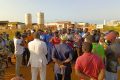 Les employés d’Impact service plus ont barricadé l’entrée principale du site de Perenco à Batanga, le 6 juin 2024. © GabonReview
