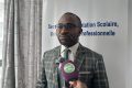 Jérémie Mikombo s’exprimant à l’issue de la réunion. © GabonReview