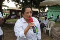 Jeanine Taty Koumba s’exprimant le 6 juillet 2024 à Ntoum. © GabonReview/Capture d’écran