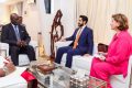 Moment des adieux du diplomate au ministre gabonais des Affaires étrangères, le 22 juillet 2024. © Com. MAE