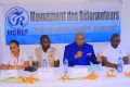 Le président fondateur du Moref au cours de sa déclaration, le 9 novembre 2024. © GabonReview