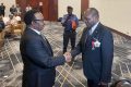 Paul Patrick Biffot et Félix Mbay, le ministre camerounais, délégué auprès du ministère des Relations extérieures. © D.R.