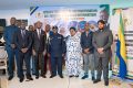 Officiels et experts autour du ministre de l’Économie numérique et des Nouvelles technologies de l’information, Bonjean Rodrigue Mbanza (militaire). © D.R.