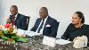 Alain Batchielily, secrétaire général du ministère de la Culture (au centre) à l’ouverture des travaux, le 27 février 2025. © GabonReview