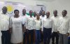 Le membres du mouvement Gabon Espoir nouvellement installés en présence de leur président Saturnin Obame. © D.R.