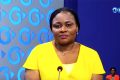 La directrice générale de la CNAMGS, Nadia Christelle Koye, lors de son passage sur Gabon Télévision, le 13 mai 2025. © GabonReview (Capture d’écran)