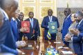 Instantané du séjour du président angolais à Libreville, le 12 mai 2025. © Com. présidentielle
