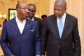 Ali Bongo et João Lourenço, le 12 mai 2025, à Libreville. © D.R.