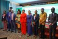 Les officiels et la ministre Chaning Gninga Zenaba, posant à l’ouverture de l’atelier régional sur la Zlecaf, le 14 mai 2025. © D.R.
