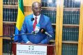 Le procureur général près la Cour d’appel de Libreville, Eddy Minang face à la presse, le 16 mai 2025. © GabonReview