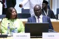 Le ministre gabonais des Affaires Étrangères, Michel Régis Onanga M. Ndiaye, participe ce 21 mai 2025 à Bruxelles à la 3e réunion ministérielle Union européenne–Union africaine. © D.R.