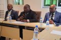 Alain Charles Rotimbo (milieu) ouvrant les travaux, le 21 mai 2025. © GabonReview