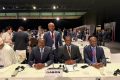 Le ministre d’État Henri-Claude Oyima conduit la délégation gabonaise à FFD4, qui se tient à Séville du 30 juin au 3 juillet 2025. © D.R.