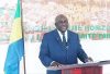 Jean Rémy Yama, face aux journalistes, le 12 juin 2025, à Libreville. © GabonReview