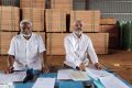 Firmin Obame Nguema et Armand Dagraça Tchitembo, représentants de Yulin Internationale Timber Co. Limited, ce 5 juin 2025. © D.R.