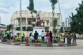 Les monuments de la Maternité Allaitante et du Joueur de Mvet rénovés pour une capitale plus propre. © GabonReview