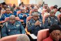 Des hauts gradés de l'armée gabonaises au Sénat, le 2 juin 2025. © Presse sénat
