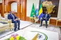 Brice Clotaire Oligui Nguema et Moussa Saleh Batraki lors de leurs échanges le 31 juillet 2025. © D.R.