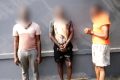 Les trois malfrats arrêtés, 15 juillet 2025. © GabonReview (Capture d’écran)