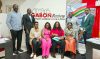 L’équipe de l’Association Arc-en-Ciel et les journalistes de Gabon Review, le 7 juillet 2025. © GabonReview