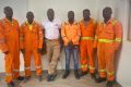 Bérenger Matsoungou (3e à gauche), une expertise gabonaise, accompagné de ses collègues, le 23 avril 2025. © D.R.