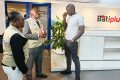 Les agents de l’APDPVP à BâtiPlus, le 30 juillet 2025. © GabonReview