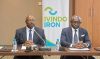 Le PCA d’Ivindo Iron, Christian Magnagna, et le secrétaire général du ministère des Mines lors de la présentation, le 2 juillet 2025. © D.R.