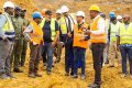 Le ministre Philippe Tonangoye sur le site de construction de la Centrale thermique à gaz IPP d’Owendo, le 4 juillet 2025. © D.R.