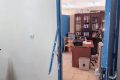La porte, du secrétariat du directeur général de la Marine marchande, fracturée lors de l’intrusion inquiétante de la nuit du 27 au 28 juillet 2025. © GabonReview