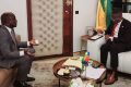 Le ministre du Pétrole et du Gaz, Sosthène Nguema Nguema et le PDG de Petro Gabon, Jean-Baptiste Bikalou, le 28 juillet 2025. © D.R.