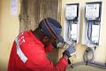 Lancement d’une opération de pose de compteurs dans le Nord du Gabon. © SEEG